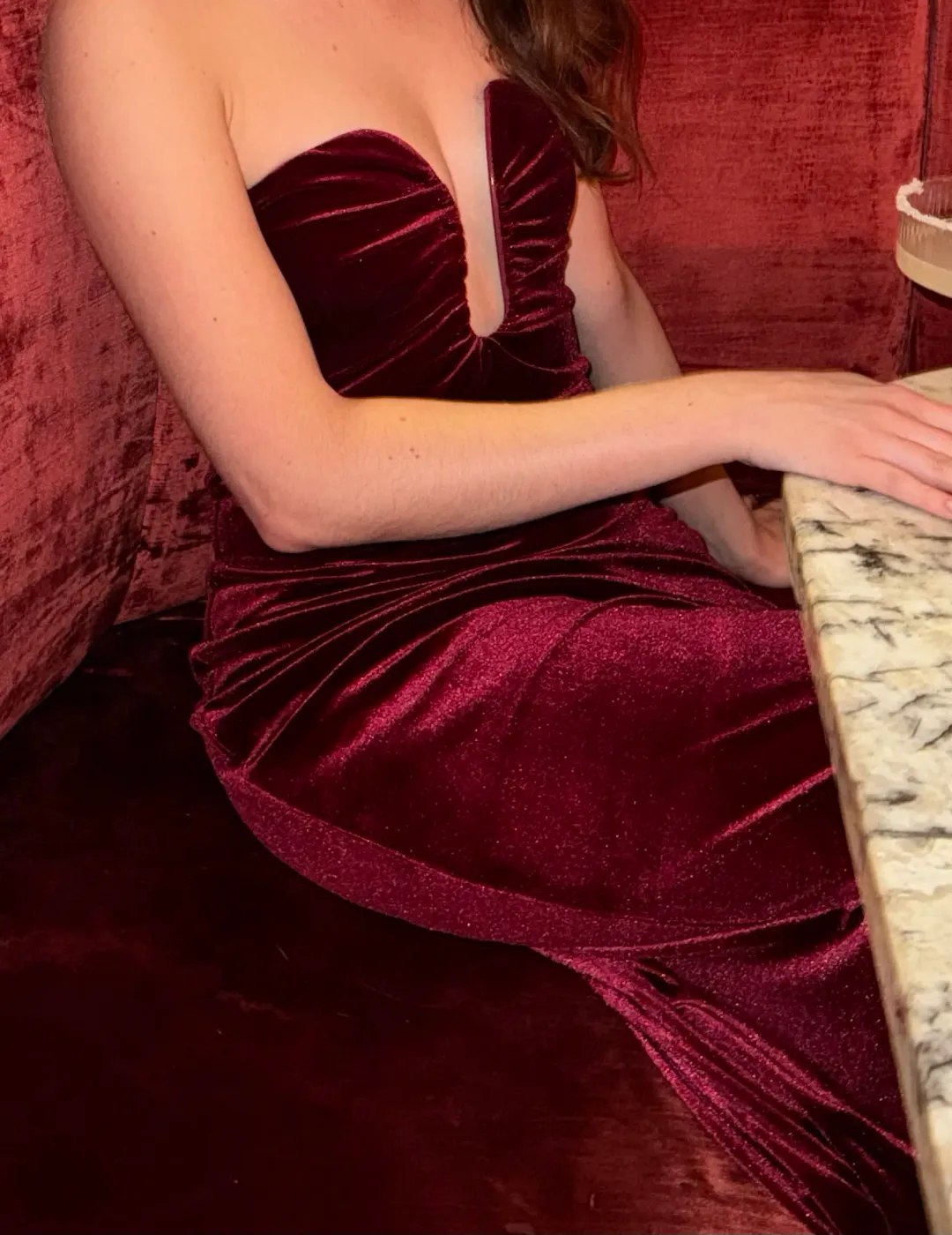 ASTR the Label Arista Midi Dress Wine Size 6/XS for rent on The Volte - main image