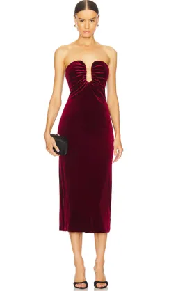ASTR the Label Arista Midi Dress Wine Size 6/XS for rent on The Volte - image 1