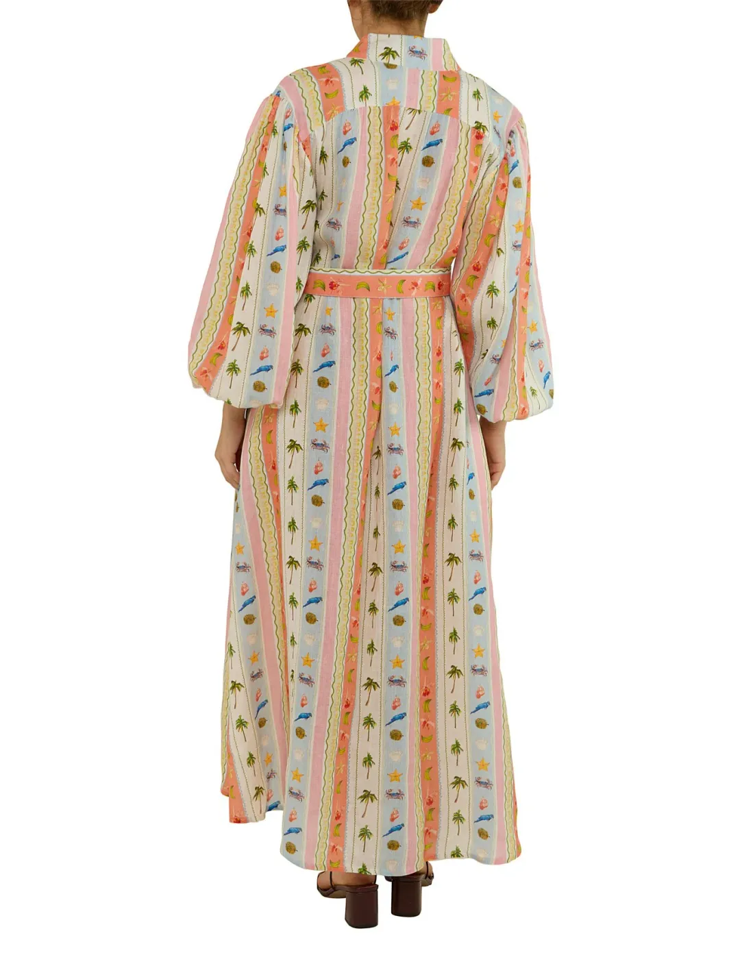 Palm Noosa Noddy Maxi Dress in Tropical Stripe Size 10 for rent on The Volte - main image