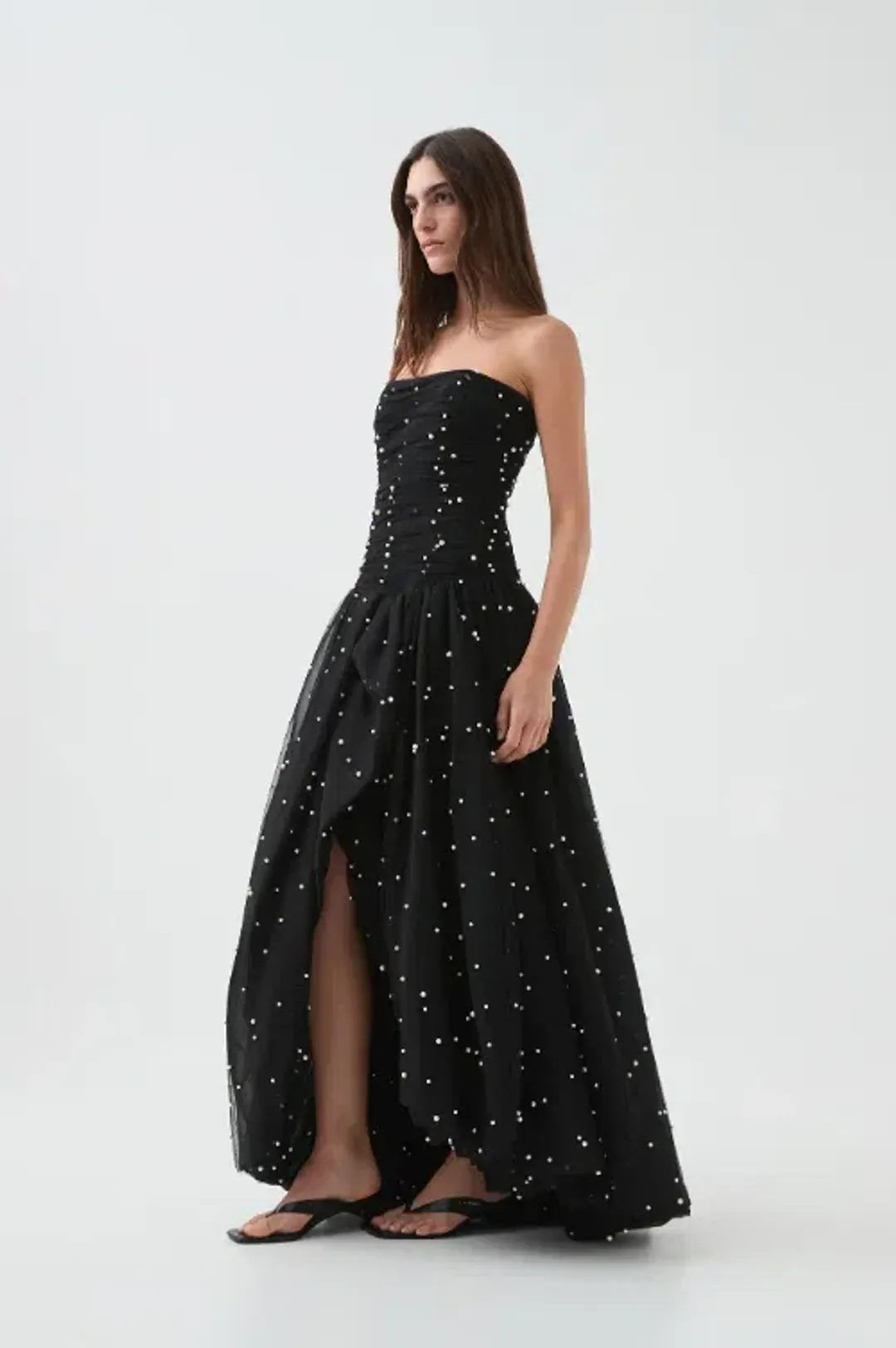 Aje Juniper Gown in Black Beaded Size 14/XL for rent on The Volte - main image