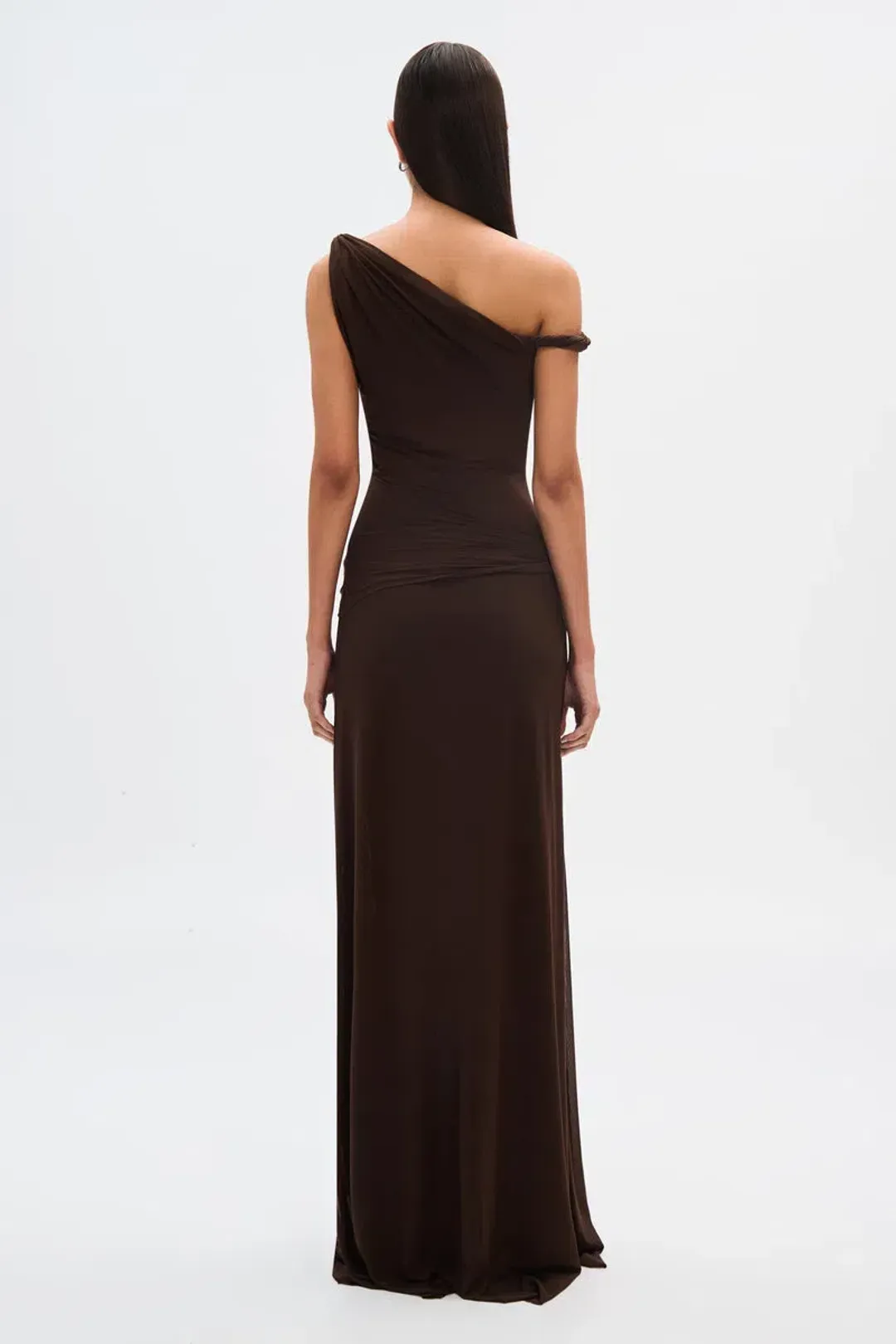 Misha Sisal Maxi Dress Espresso Size 10 for rent on The Volte - main image