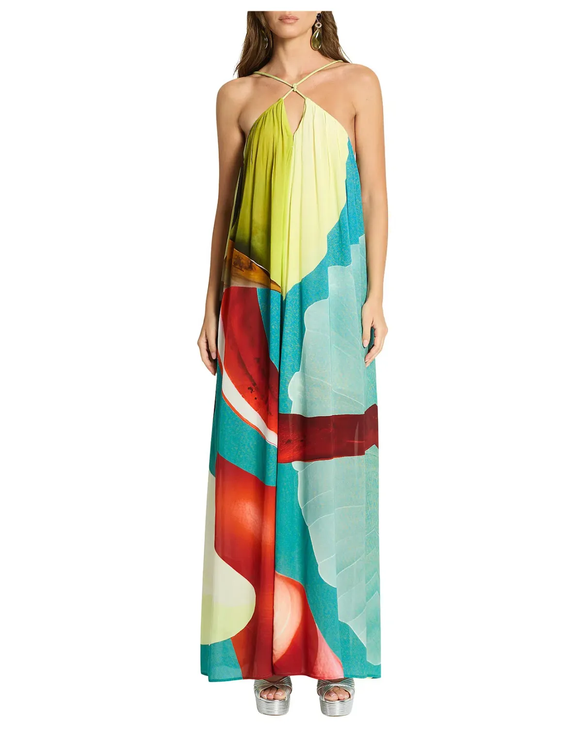 Sass & Bide Dissimulation Maxi Dress Multi Print Size 8 for rent on The Volte - main image