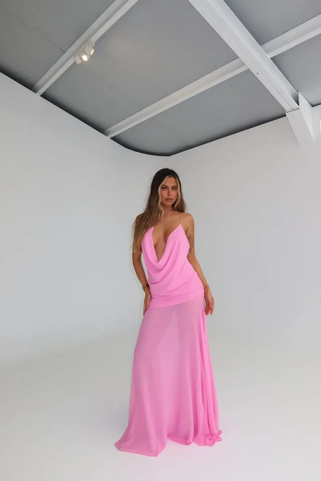 Natalie Rolt Dimity Maxi Gown Candy Pink Size 0 / Size Au 6 for rent on The Volte - main image