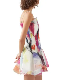 Aje Celestial Pleated Mini Dress Multi Size 8 for rent on The Volte - image 3