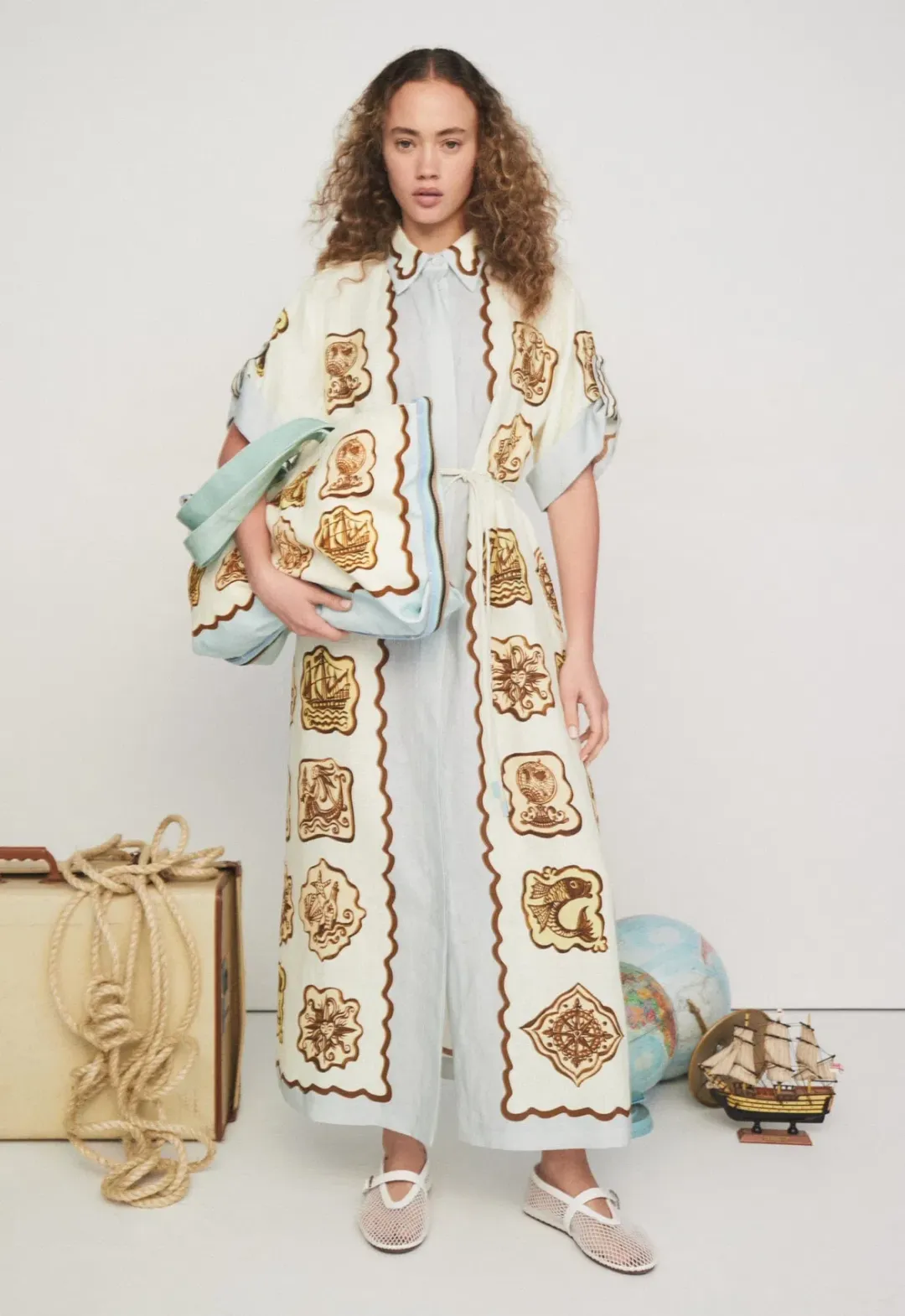 Alemais Relic Shirt Dress Multi Size 12 for rent on The Volte - main image