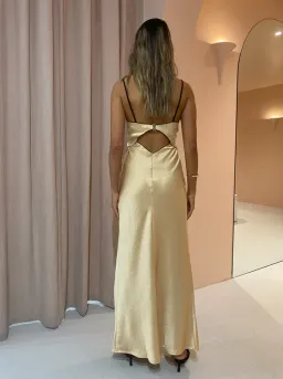 Bec and Bridge Hazel Maxi Dress in Gold Size 12 for rent on The Volte - image 2