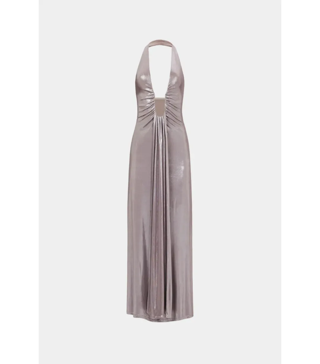 Misha The Jennifer Foil Jersey Maxi Dress in Cinder Size AU 8 for rent on The Volte - main image