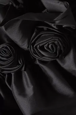 Bernadette Tilly Strapless Appliquéd Taffeta Mini Dress in Black Size 10 for rent on The Volte - image 4