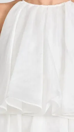 Aje Claudia Halterneck Tiered Mini Dress in White Size 8 for rent on The Volte - image 6