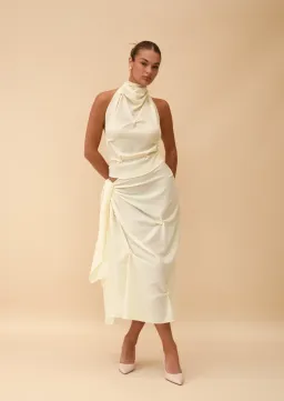 Koster Kulture Marbella Halter & Skirt Ivory Size S / AU 6-8 for rent on The Volte - image 1