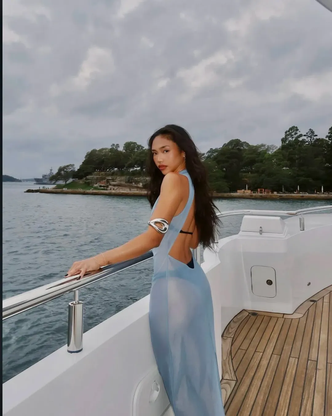 Sir the Label Ruby Open Back Maxi Gown Aqua Blue Size 0 / AU 6 for rent on The Volte - main image