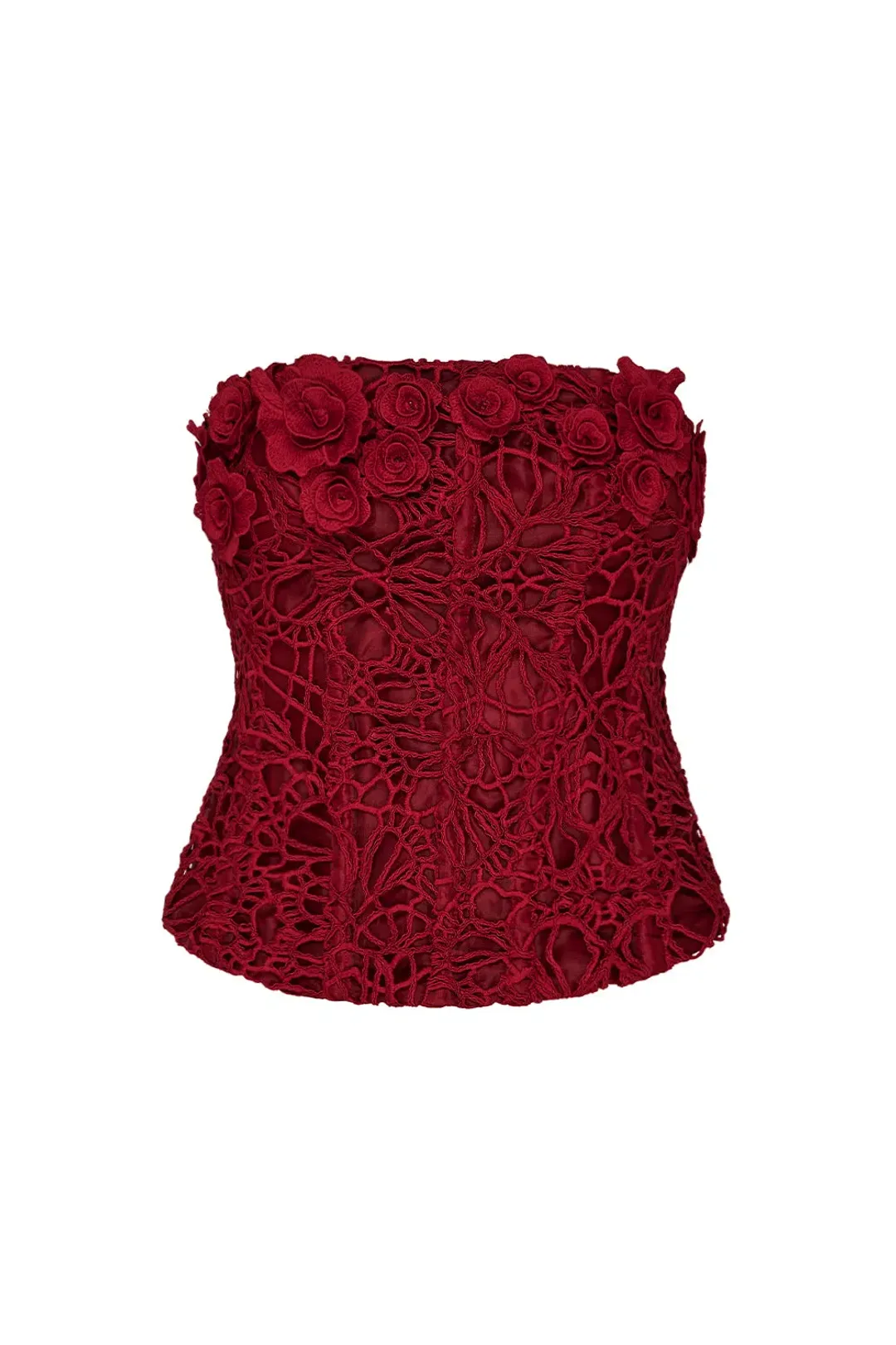 Manning Cartell Tea Ceremony Bustier Size AU 6 and Mini Skirt Size AU 4 Set in Ruby Red for rent on The Volte - main image