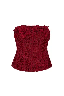 Manning Cartell Tea Ceremony Bustier Size AU 6 and Mini Skirt Size AU 4 Set in Ruby Red for rent on The Volte - image 5