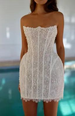 Rosie Etienne Olivia Mini Dress White Size 8 for rent on The Volte - image 4