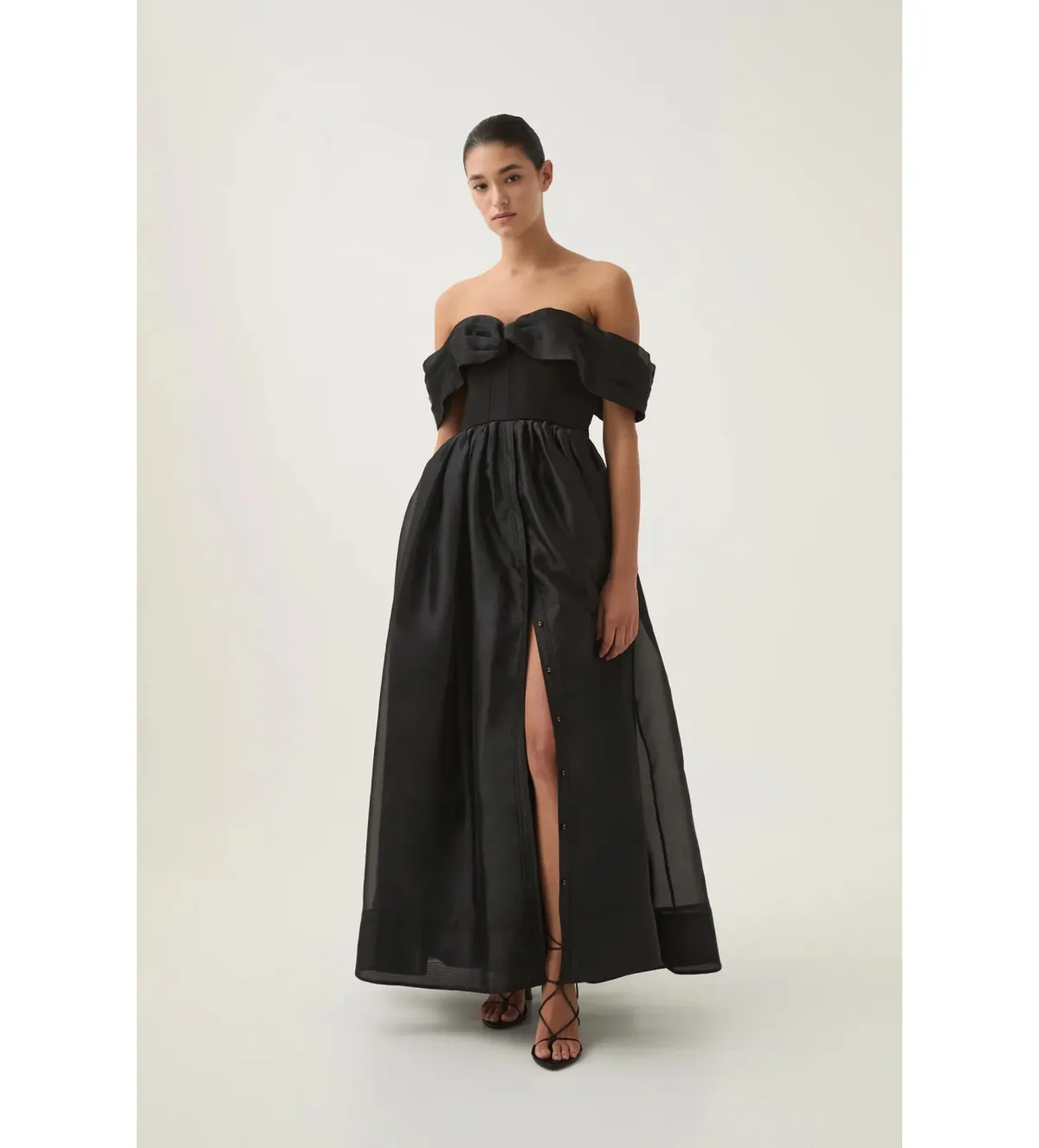 Aje Cordelia Corset Maxi Dress in Black Size S / AU 8 for rent on The Volte - main image