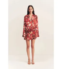 Shona Joy Nolita Shift Mini Dress Rosewood Floral One Size 6/XS for rent on The Volte - image 1