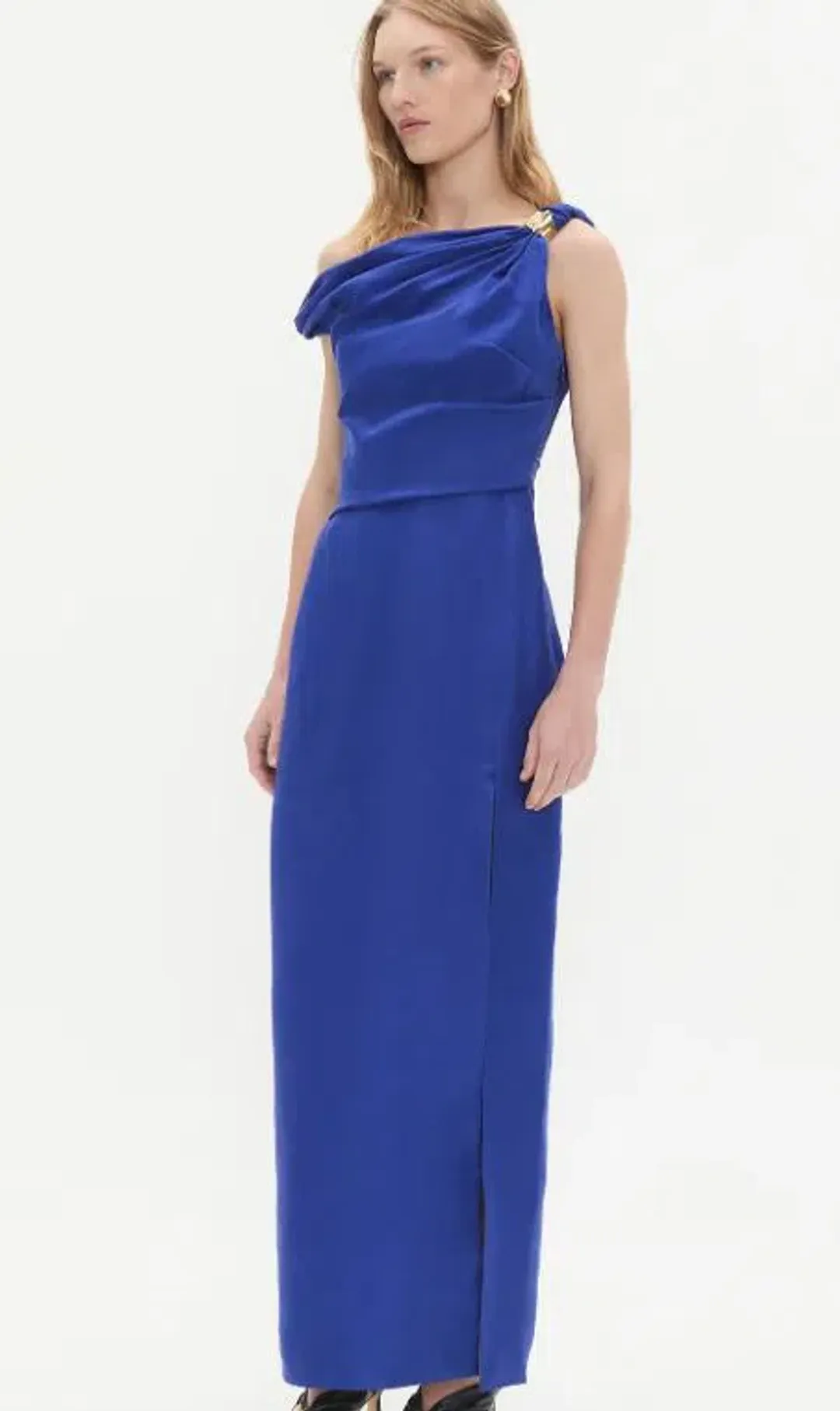 Aje Bridgette Midi Dress Bright Cobalt Size AU 10 for rent on The Volte - main image