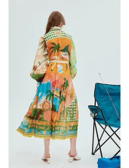 Alemais Paradiso Shirt Dress Multi Size 10 for rent on The Volte - image 4