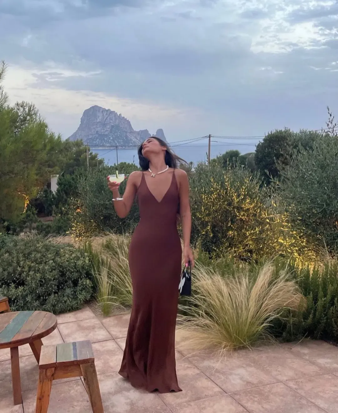 Rat and Boa Cocoa Anastasia Dress Brown Size 8  for rent on The Volte - main image