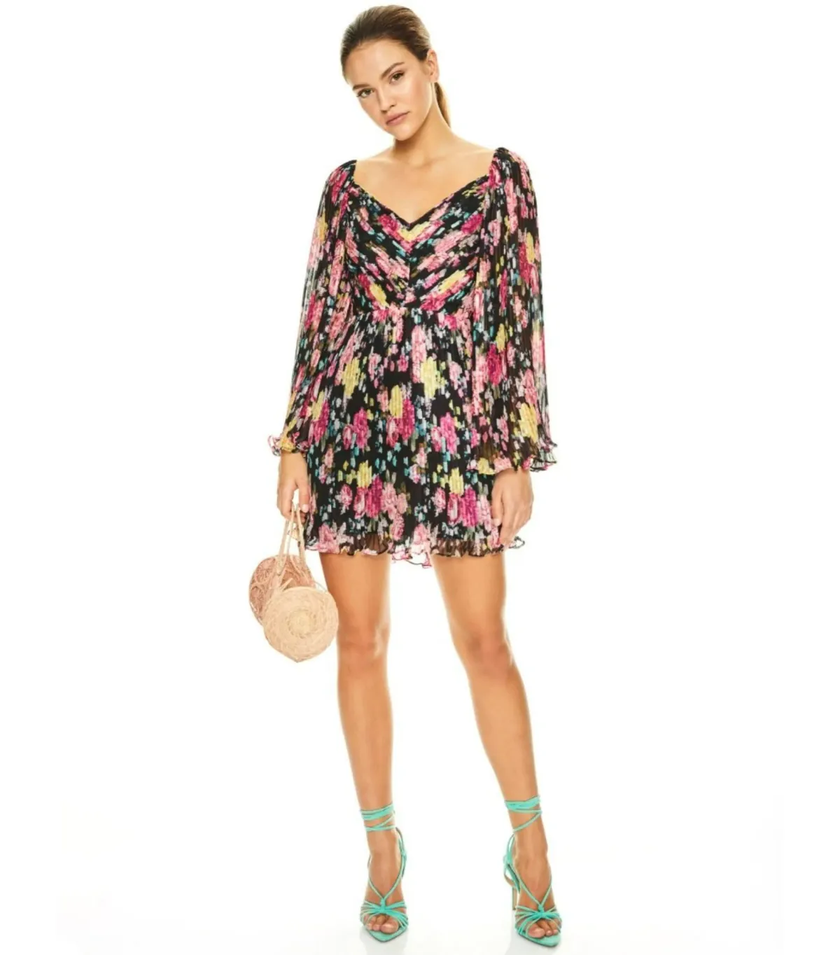 Talulah Midnight Fiesta Mini Dress Floral Size AU 12  for rent on The Volte - main image