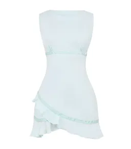 Mistress Rocks Double Wrap Hem Mini Dress Blue Size 10/S for rent on The Volte - image 5