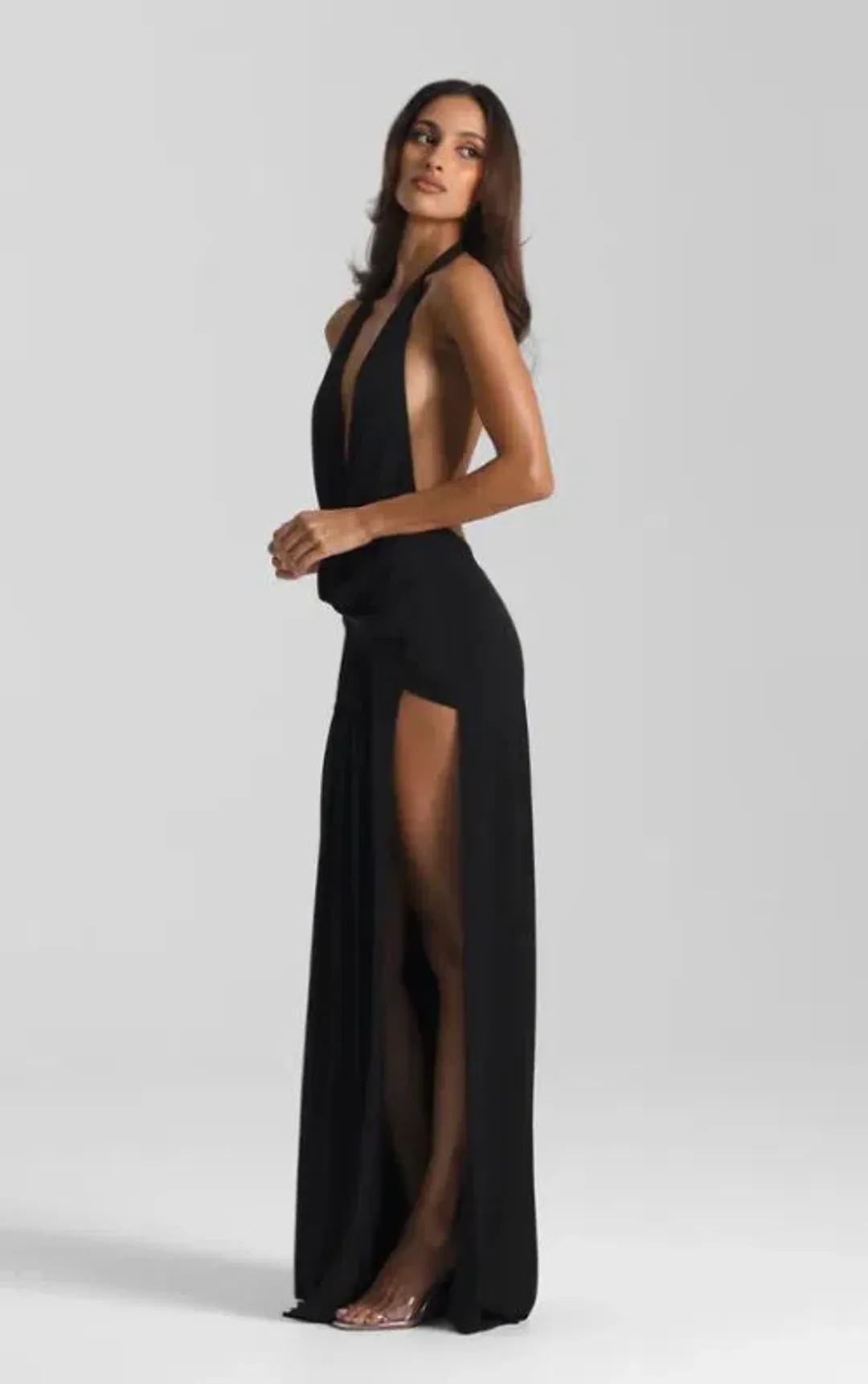 Natalie Rolt Winona Maxi Gown in Black Size M/ AU 10  for rent on The Volte - main image