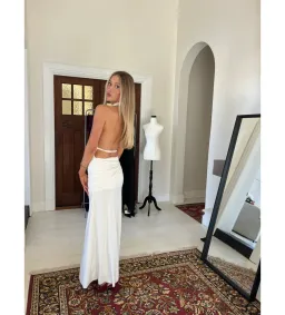 Lamarie Nadia Maxi Dress in Ivory White Size AU 8 for rent on The Volte - image 3