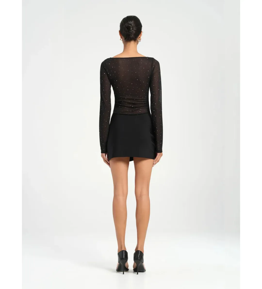 Benni Faris Mini Dress Black Size AU 8 for rent on The Volte - main image