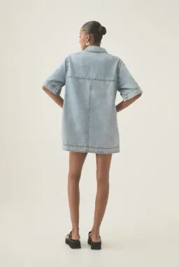 Aje Aura Denim Mini Tunic Dress Size AU 12 for rent on The Volte - image 4