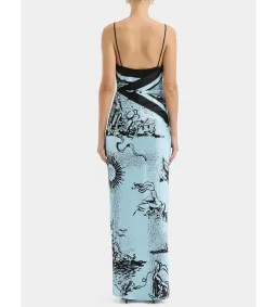 Sir the Label Dreamwood Scarf Midi Dress  Brise Soleil Size 10  for rent on The Volte - image 1