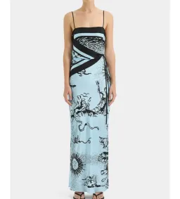 Sir the Label Dreamwood Scarf Midi Dress  Brise Soleil Size 10  for rent on The Volte - image 2