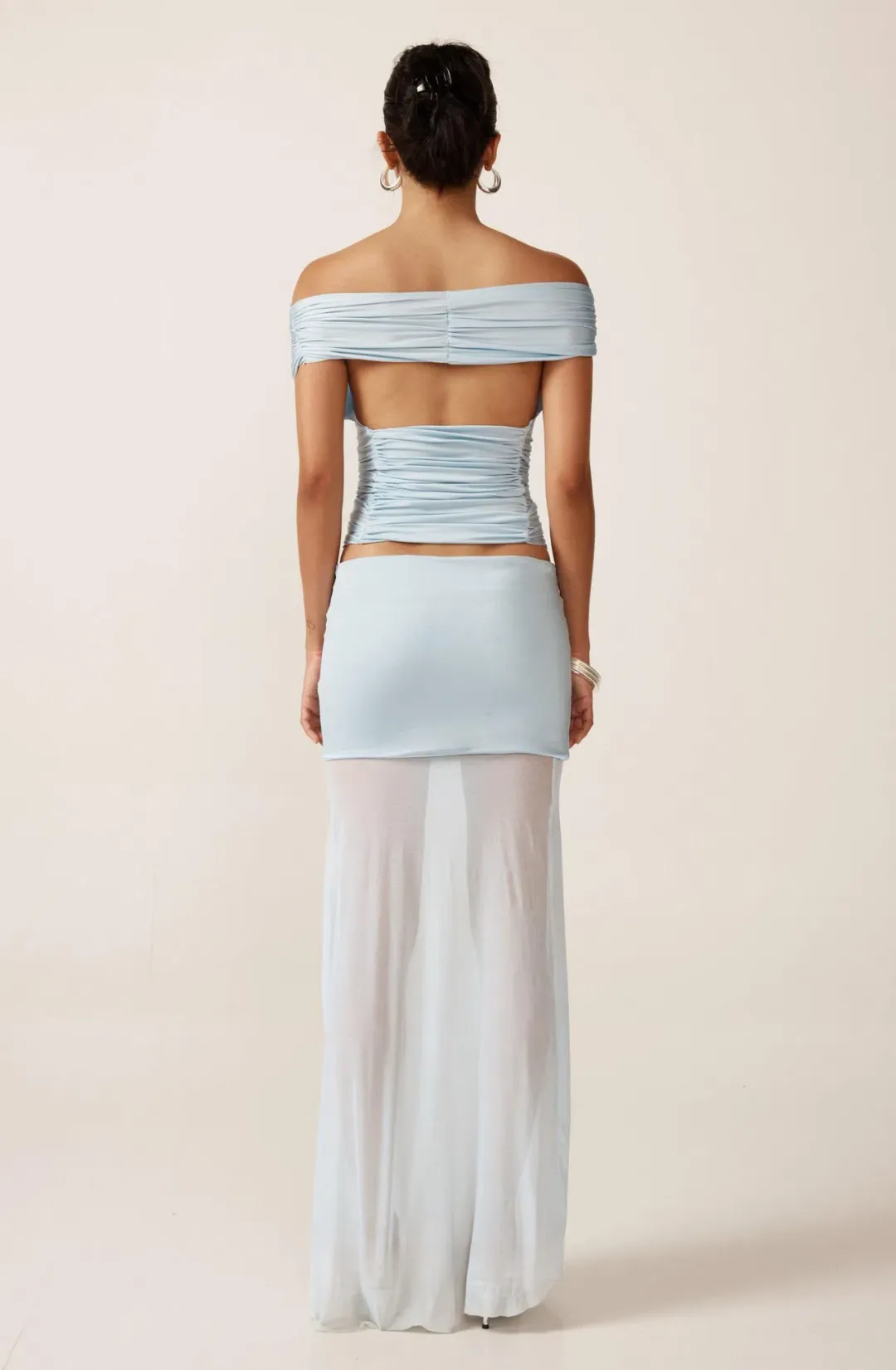 Ance Gria Grace Top and Skirt Set in Ice Blue Size XS / AU 6/8 for rent on The Volte - main image