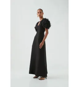 Aje Muse Midi Dress in Black AU 6 for rent on The Volte - image 2