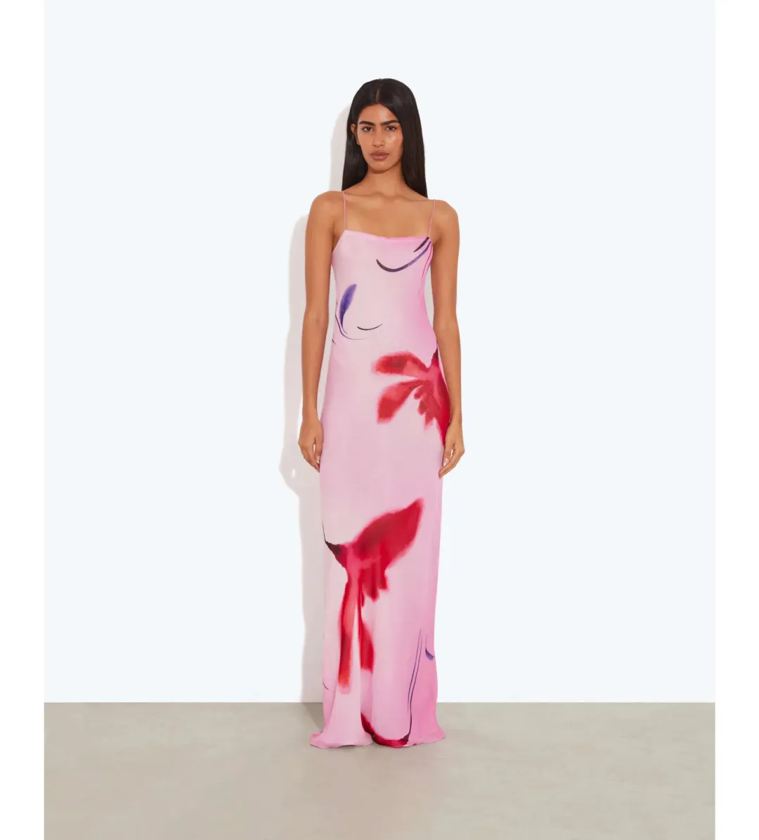 Rat & Boa Alici Pink Floral Maxi Dress Size 10 for rent on The Volte - main image