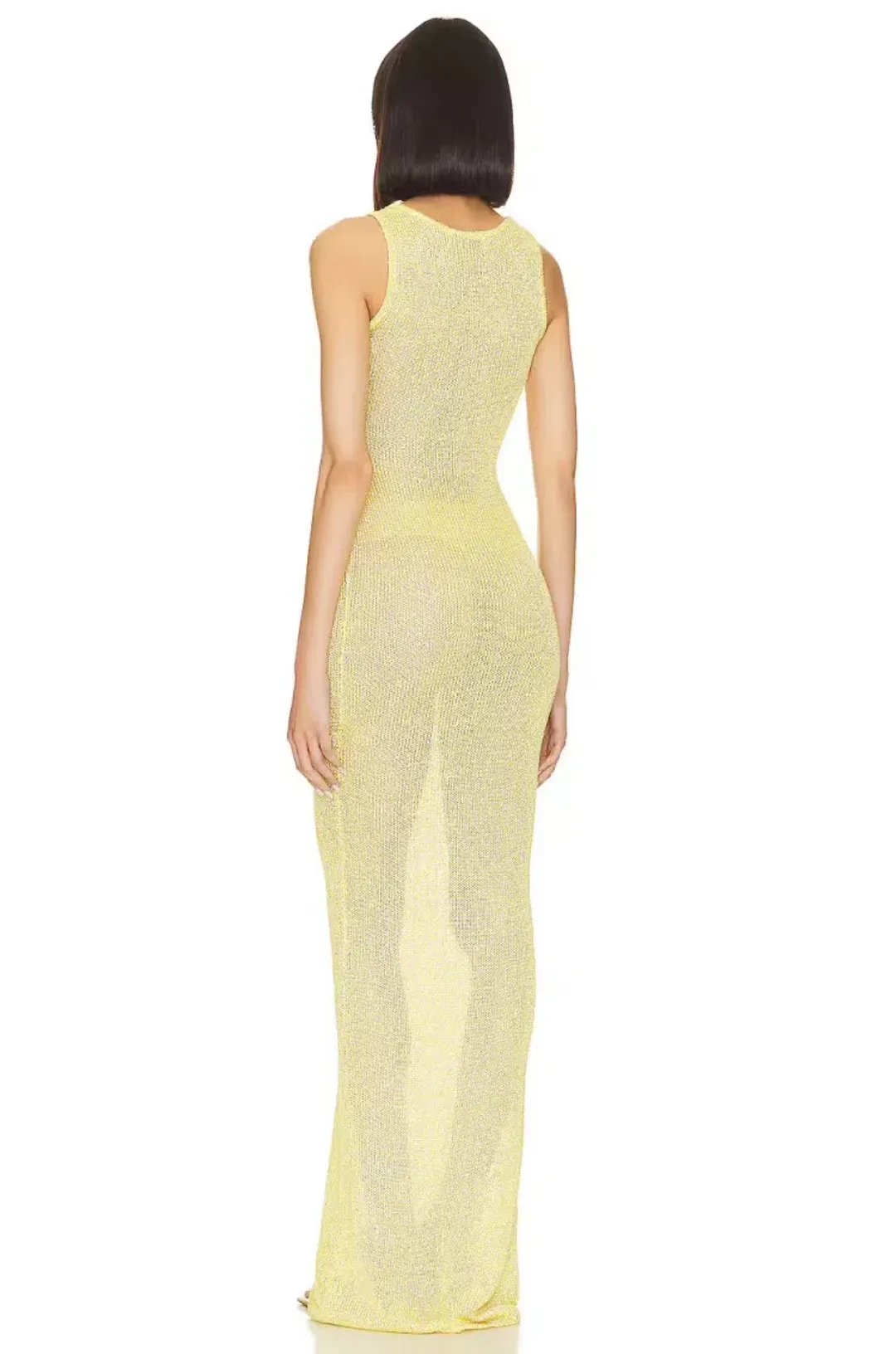 Asta Resort Natalia Maxi Dress in  Chartreuse Sequin Size AU 6 for rent on The Volte - main image