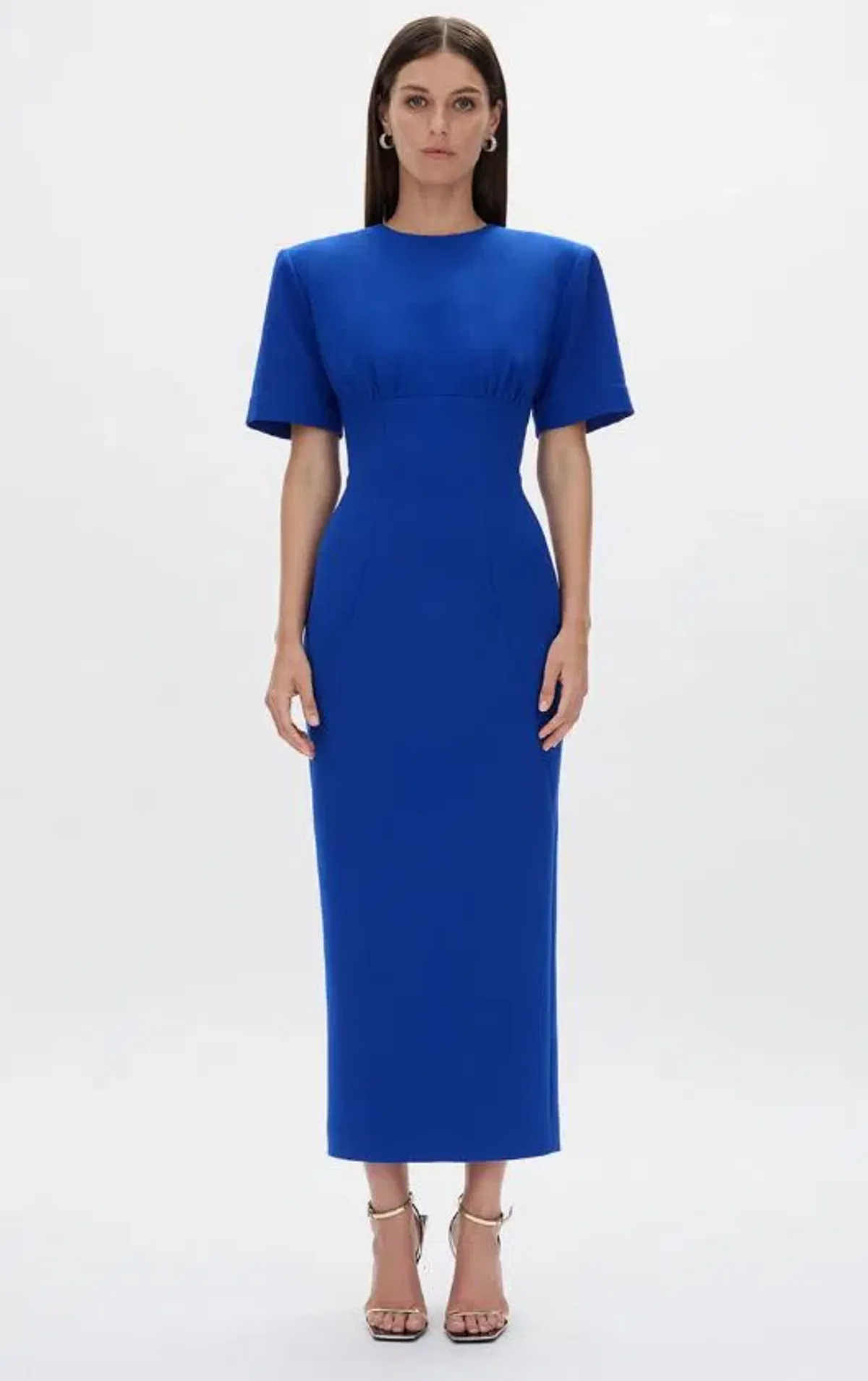 Rachel Gilbert Dover Short Sleeve Dress in Cobalt Size 12 for rent on The Volte - main image