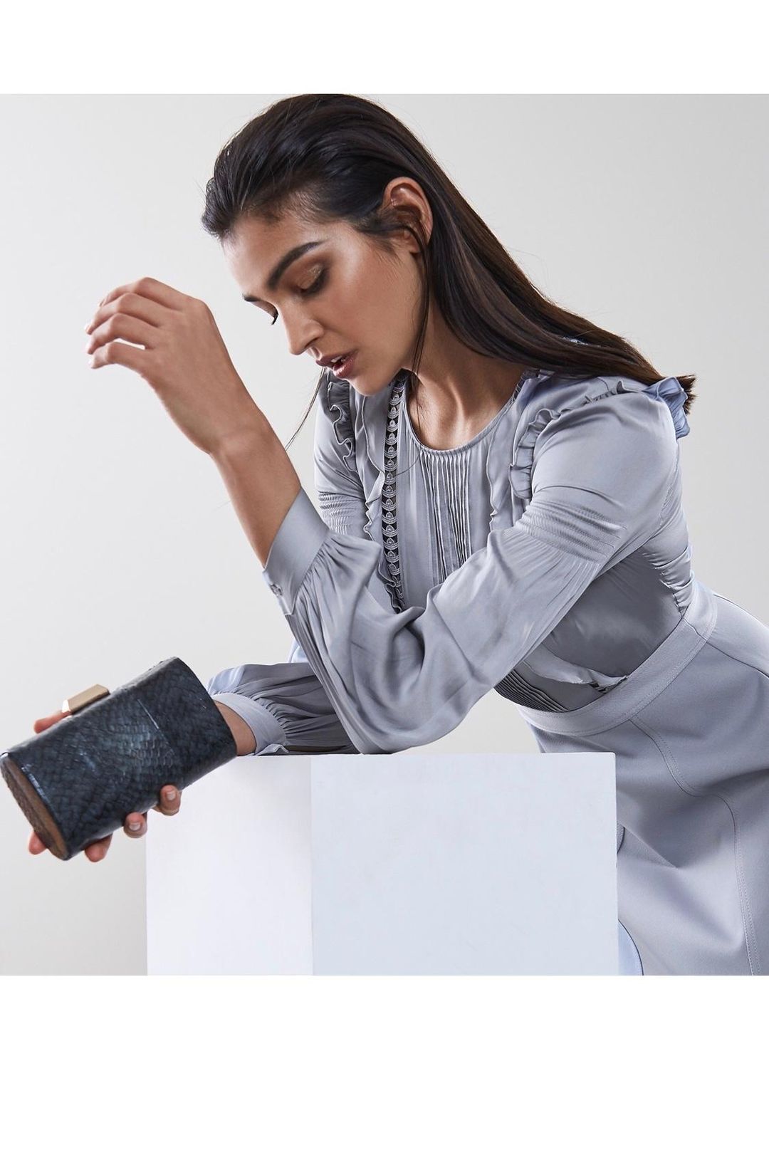 light blue mini Reiss dress Light blue Size 6 for rent on The Volte - main image