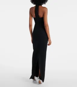 Rebecca Vallance Starlight Embellished Feather Trimmed Gown in Black Size AU 8 for rent on The Volte - image 2