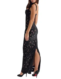 House of CB Tiff Velvet Lace Maxi Dress Black Size 10/S for rent on The Volte - image 2