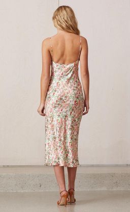 Bec & Bridge Pink Party Slip Dress Camellia Floral Print Size 6 for rent on The Volte - image 2