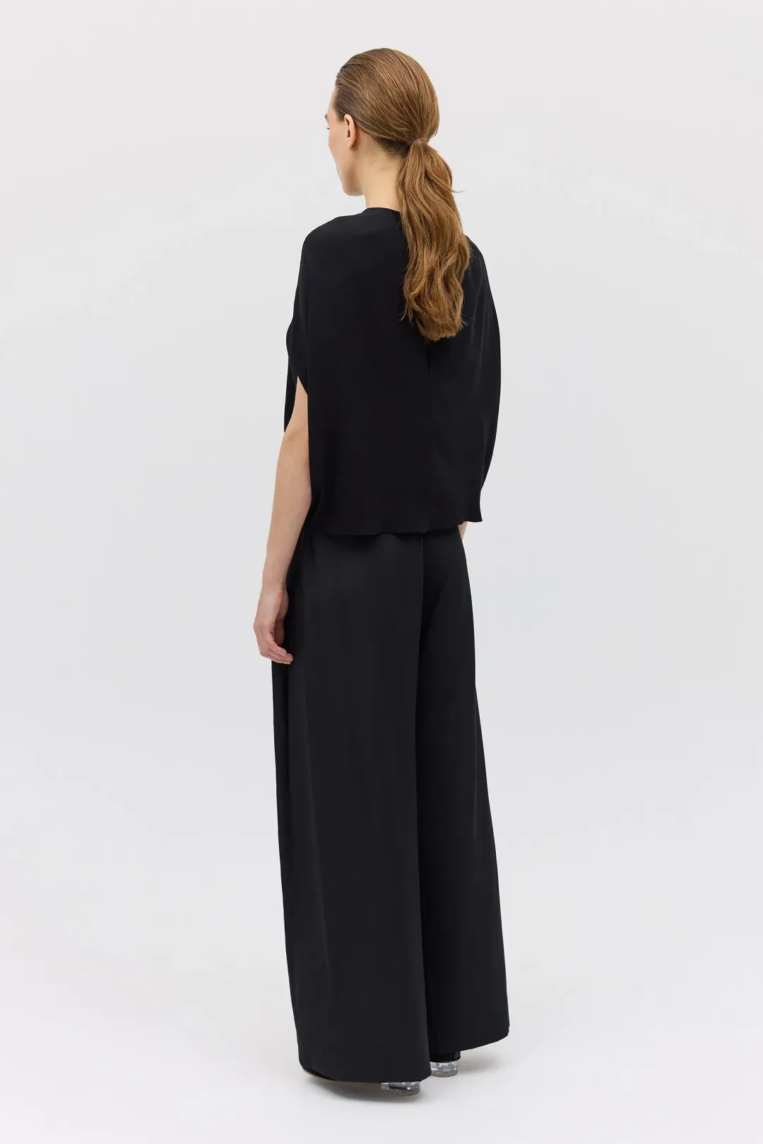 Bianca Spender Crepe Crawford Top Black Size 8/S for rent on The Volte - main image