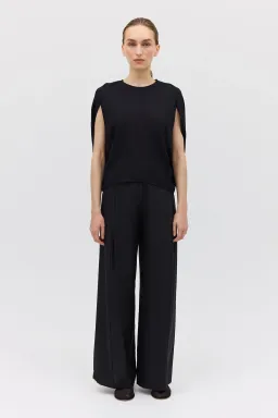 Bianca Spender Crepe Crawford Top Black Size 8/S for rent on The Volte - image 1