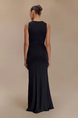 MESHKI Beck Plunge Maxi Dress Black Size 8 for rent on The Volte - image 2