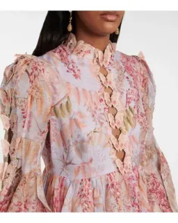 Zimmermann Botanica Butterfly Gown Pink Floral Size 2/AU 12 for rent on The Volte - image 3