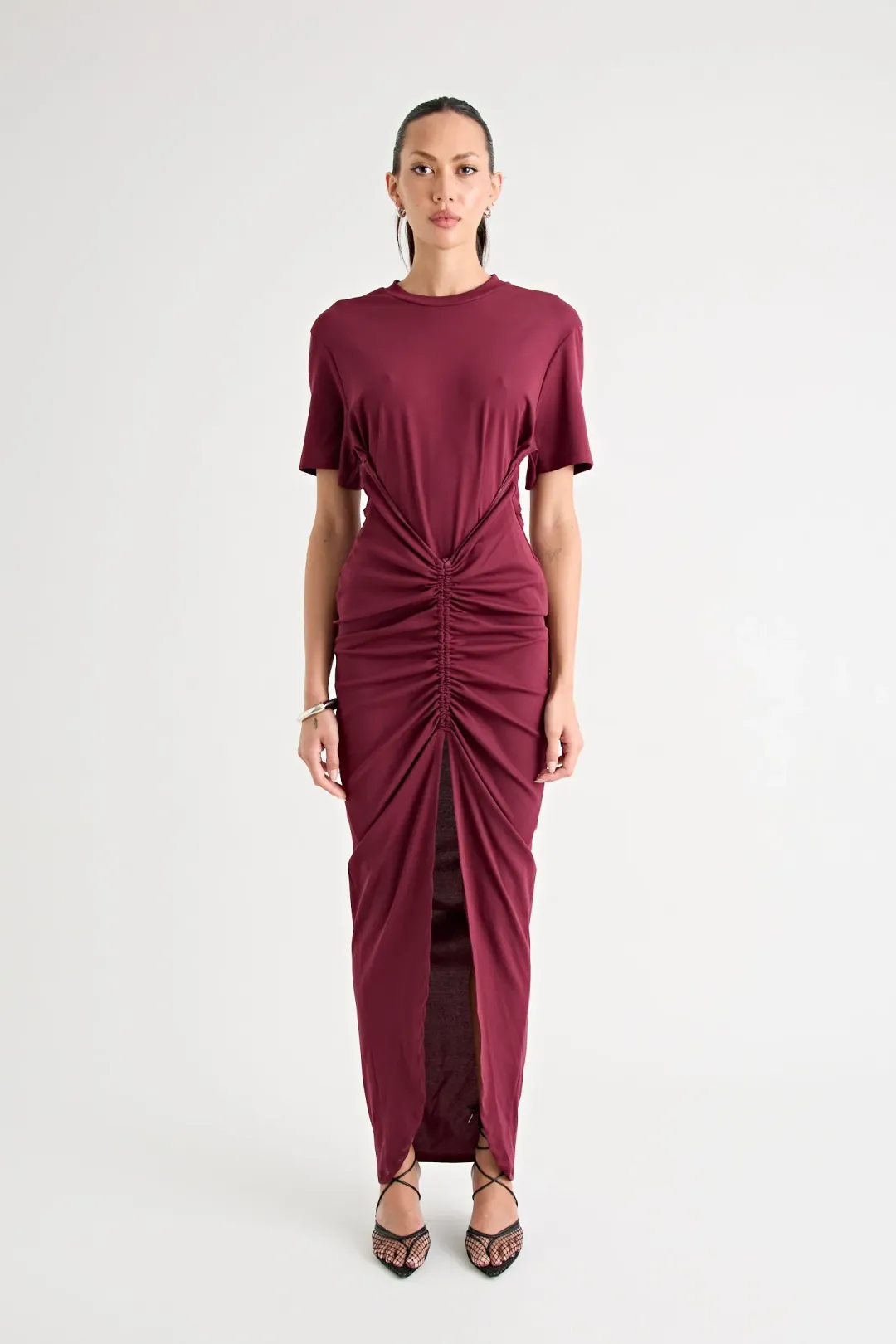 Pfeiffer Niko Maxi Dress Burgundy Size 12 for rent on The Volte - main image