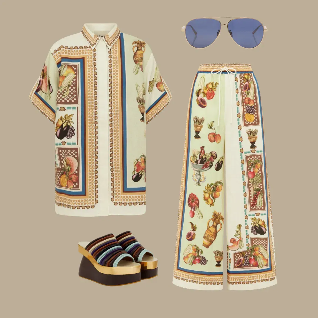 Alemais Mercado Shirt and Pant Set Size 16 for rent on The Volte - main image