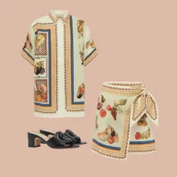 Alemais Mercado Shirt and Skirt Set Multi Size 16 for rent on The Volte - image 1