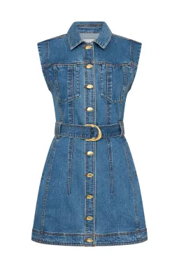Aje Darcie Denim Mini Dress Size 6 for rent on The Volte - image 4