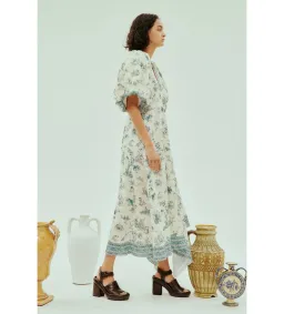 Alemais Casa Midi Dress Multi Floral Size AU 12 for rent on The Volte - image 2