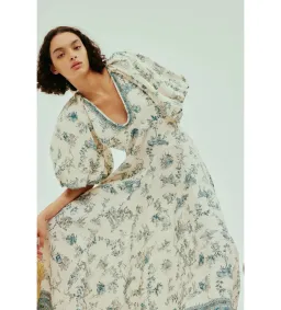 Alemais Casa Midi Dress Multi Floral Size AU 12 for rent on The Volte - image 4